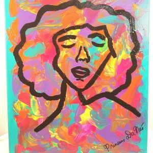 Princess DaNee' Wall Art - Original Abstract Neon Painting 16 X 20 Canvas Princess DaNee' Wall Art - Original Abstract Neon Painting 16 X 20 Canvas